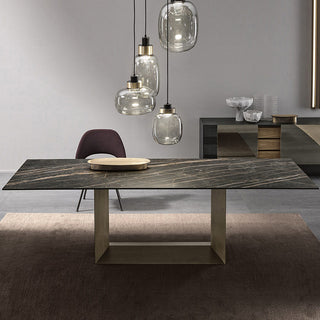 Akira Black Marble Dining Table - 1.8m